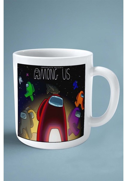 Among Us Oyun Baskılı Kupa Bardak Çift Taraflı Baskı Kişiye Özel Model 3