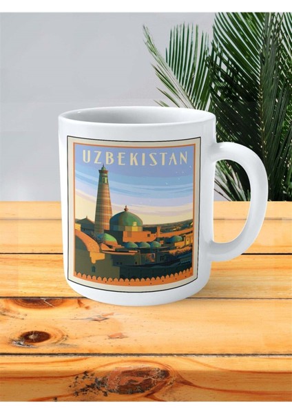 Ozbekistan Özbekistan Baskılı Kupa Bardak Kişiye Özel Desen