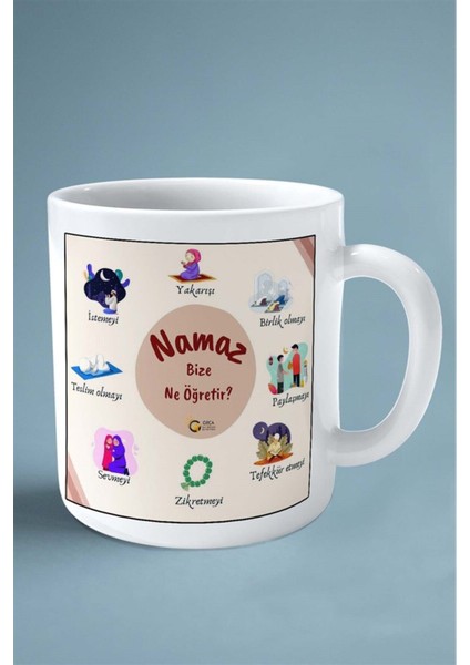 Namaz Secde Islamiyet Baskılı Kupa Bardak Çift Taraflı Baskı Kişiye Özel Model 22