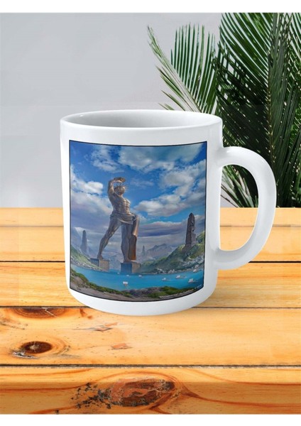 Rodos Baskılı Kupa Bardak Kişiye Özel Desen 3