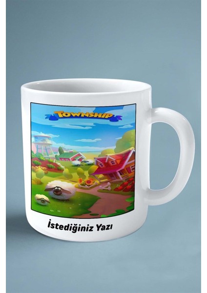 Town Ship Mobil Oyun Baskılı Kupa Bardak Çift Taraflı Baskı Kişiye Özel Model 2 fiyatları