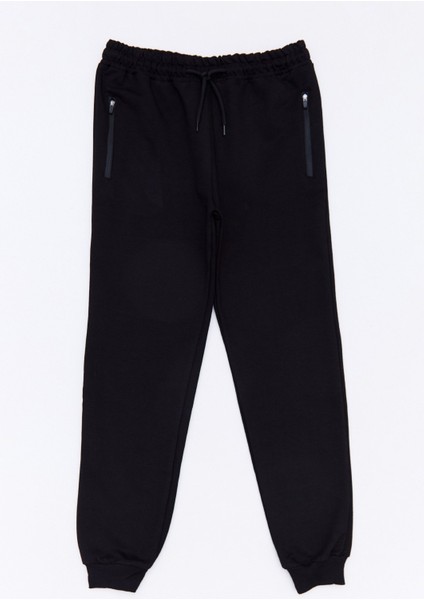 Beli Bağlamalı Cebi Fermuarlı Unisex Çocuk Eşofman Altı