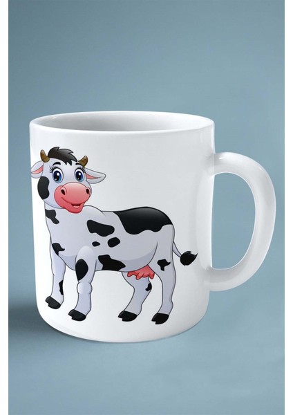 Inek Baskılı Kupa Bardak Çift Taraflı Kişiye Özel Model 10