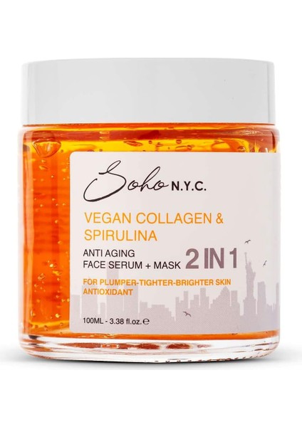 Vegan Kolajen Anti Durulanmayan Maske Etkili Serum 100 ml