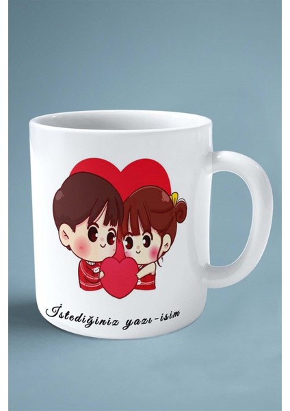 Sevgililer Günü Sevgili Kişiye Özel Baskılı Kupa Bardak Çift Taraflı Baskı Model 91 fiyatları