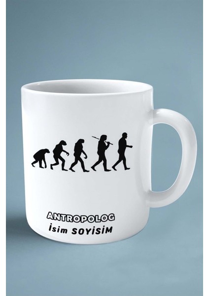 Antropolog Baskılı Kupa Bardak Çift Taraflı Baskı Kişiye Özel Model 16