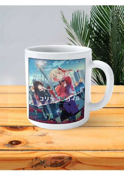 Lycoris Recoil Baskılı Kupa Bardak Kişiye Özel Model 4