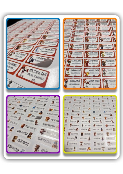 Pokemon Isme Özel Hobi - Okul Seti 170 Adet modelleri