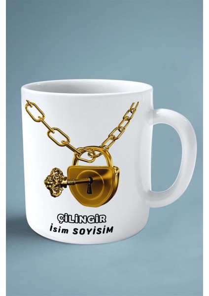 Çilingir Meslek Baskılı Kupa Bardak Çift Taraflı Baskı Kişiye Özel Model 8