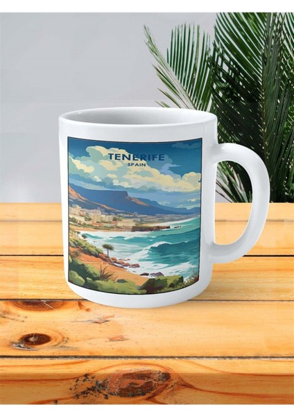 Tenerife Baskılı Kupa Bardak Kişiye Özel Desen
