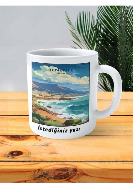 Tenerife Baskılı Kupa Bardak Kişiye Özel Desen fiyatları