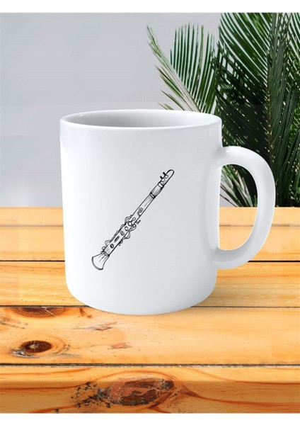 Klarnet Baskılı Kupa Bardak Kişiye Özel Model 4