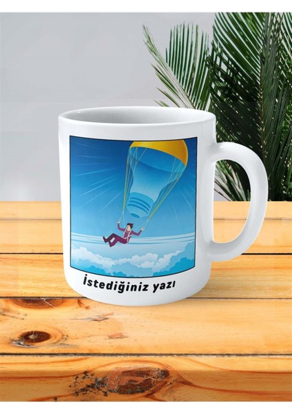 Paraşitle Atlama Baskılı Kupa Bardak Kişiye Özel Desen 3 fiyatları
