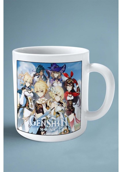 Genshin Impact Mobil Oyun Baskılı Kupa Bardak Çift Taraflı Baskı Kişiye Özel Model 6