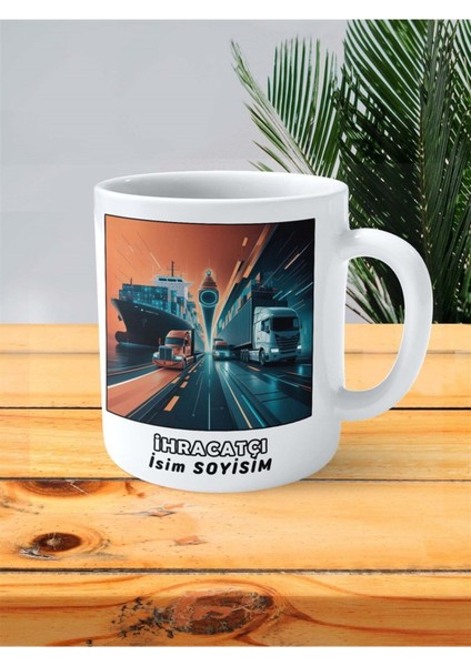 Ihracatçı Ihracat Meslek Baskılı Kupa Bardak Çift Taraflı Baskı Kişiye Özel Model