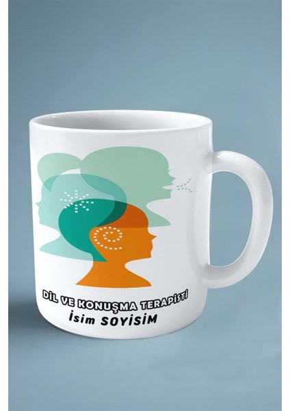 Dil ve Konuşma Terapisti Meslek Baskılı Kupa Bardak Çift Taraflı Baskı Kişiye Özel Model 5