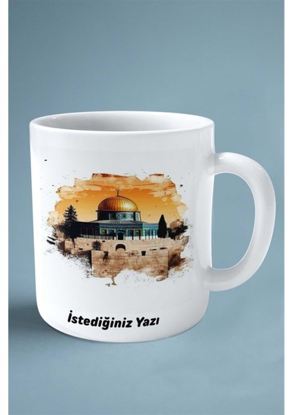 Mescidi Aksa Islam Baskılı Kupa Bardak Çift Taraflı Baskı Kişiye Özel Model 2 fiyatları