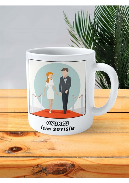 Oyuncu Meslek Baskılı Kupa Bardak Çift Taraflı Baskı Kişiye Özel Model