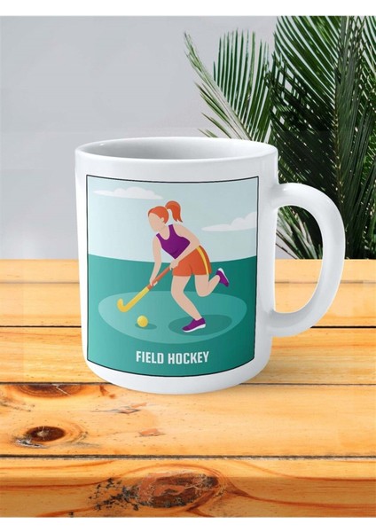 Çim Hokeyi Baskılı Kupa Bardak Kişiye Özel Desen 3