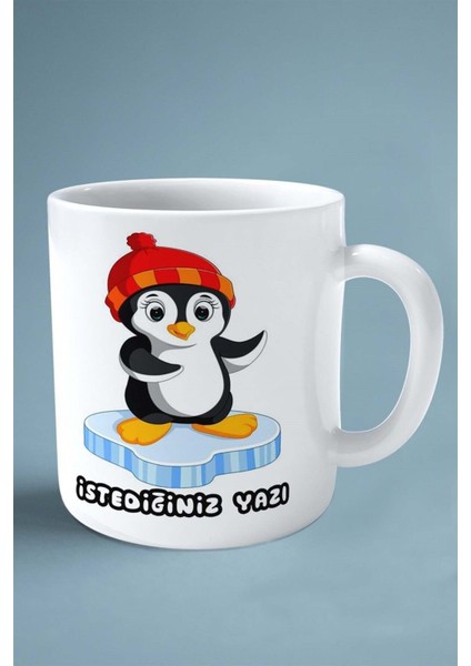 Penguen Baskılı Kupa Bardak Çift Taraflı Kişiye Özel Model 4 fiyatları