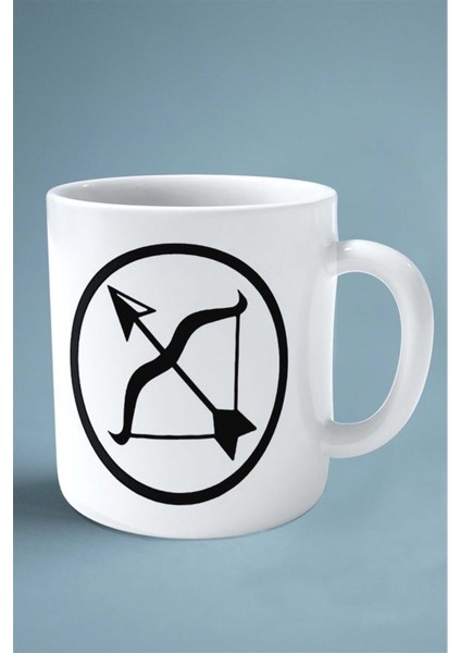 Yay Burcu Baskılı Kupa Bardak Çift Taraflı Baskı Kişiye Özel Model 4