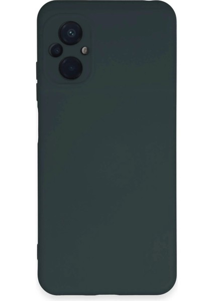 Xiaomi Poco M5 Kılıf Nano Içi Kadife Silikon - Koyu Yeşil