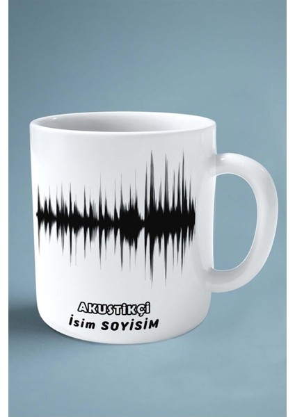 Akustikci Baskılı Kupa Bardak Çift Taraflı Baskı Kişiye Özel Model 3