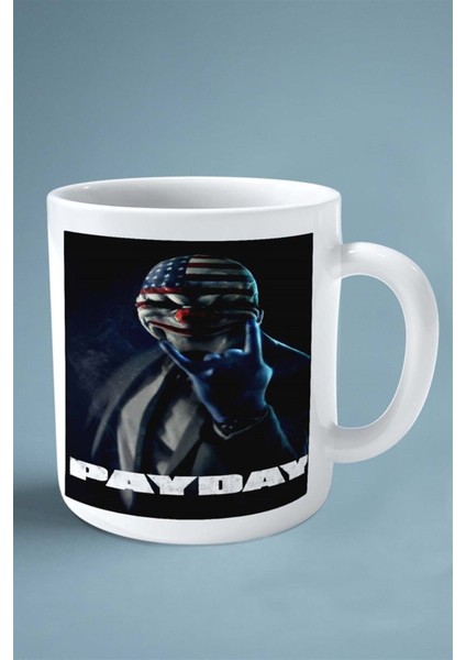 Payday Oyun Baskılı Kupa Bardak Çift Taraflı Baskı Kişiye Özel Model 5
