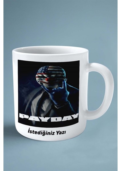 Payday Oyun Baskılı Kupa Bardak Çift Taraflı Baskı Kişiye Özel Model 5 fiyatları