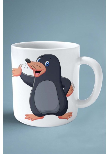 Köstebek Baskılı Kupa Bardak Çift Taraflı Kişiye Özel Model 3