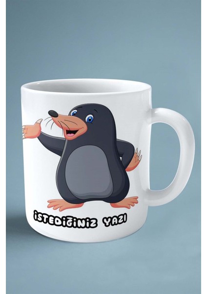 Köstebek Baskılı Kupa Bardak Çift Taraflı Kişiye Özel Model 3 fiyatları