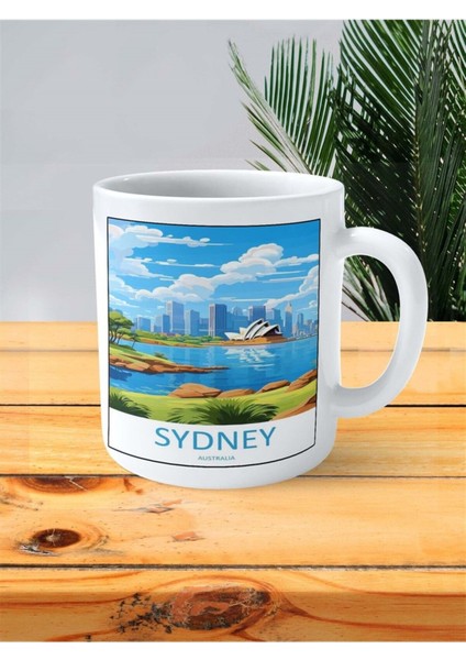 Sydney Baskılı Kupa Bardak Kişiye Özel Desen
