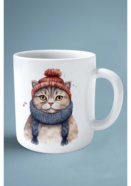 Scottish Foldi Kedi Isimli Kişiye Özel Baskılı Kupa Bardak Model 11