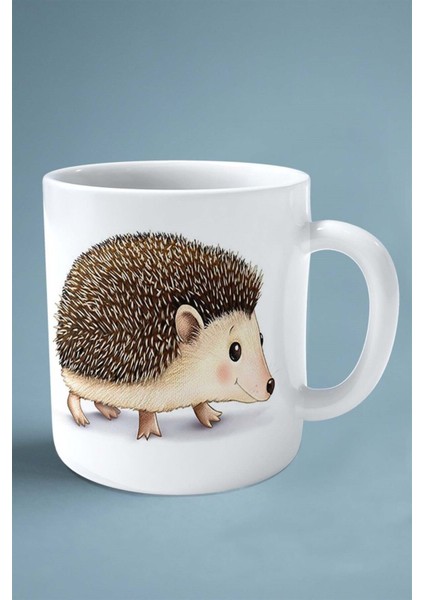 Kirpi Baskılı Kupa Bardak Çift Taraflı Kişiye Özel Model 8