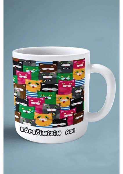 Köpek Çift Taraflı Baskılı Kupa Bardak Kişiye Özel Kedili fiyatları