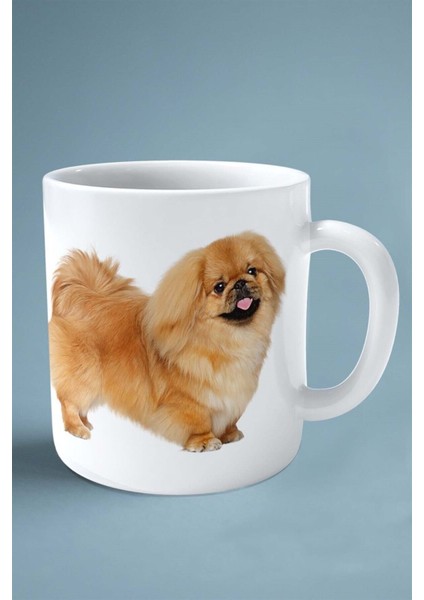 Pekingeses Köpek Isimli Kişiye Özel Baskılı Kupa Bardak Yan Resim