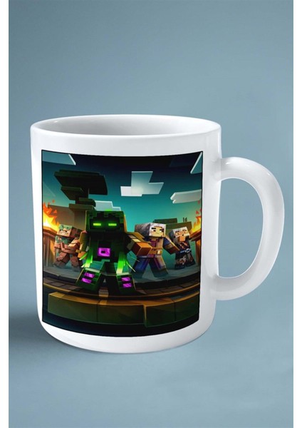 Minecraft Oyun Baskılı Kupa Bardak Çift Taraflı Kişiye Özel Model 4