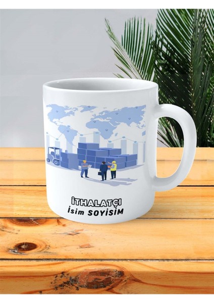 Ithalatçı Ithalat Meslek Baskılı Kupa Bardak Çift Taraflı Baskı Kişiye Özel Model