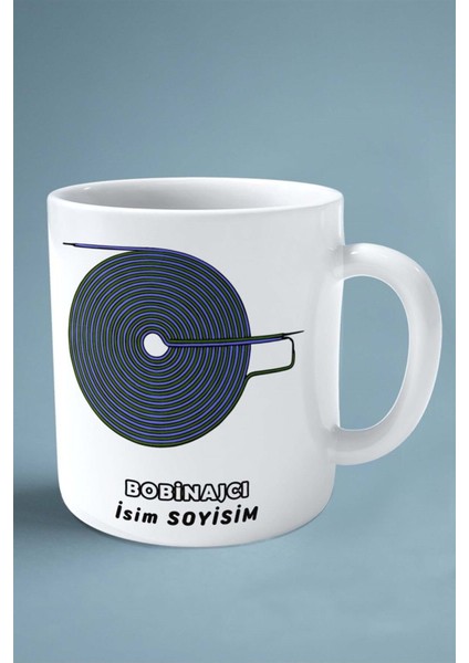 Bobinajcı Baskılı Kupa Bardak Çift Taraflı Baskı Kişiye Özel Model 1