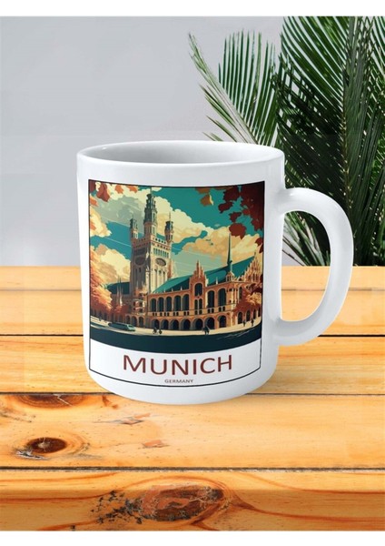 Munich Baskılı Kupa Bardak Kişiye Özel Desen