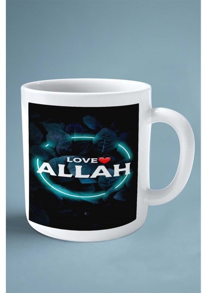 Allah Islamiyet Baskılı Kupa Bardak Çift Taraflı Baskı Kişiye Özel Model 5