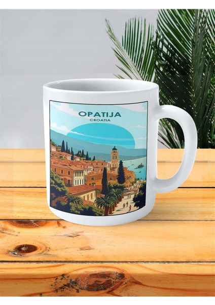 Opatija Baskılı Kupa Bardak Kişiye Özel Desen
