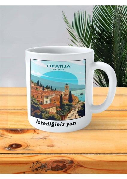 Opatija Baskılı Kupa Bardak Kişiye Özel Desen fiyatları