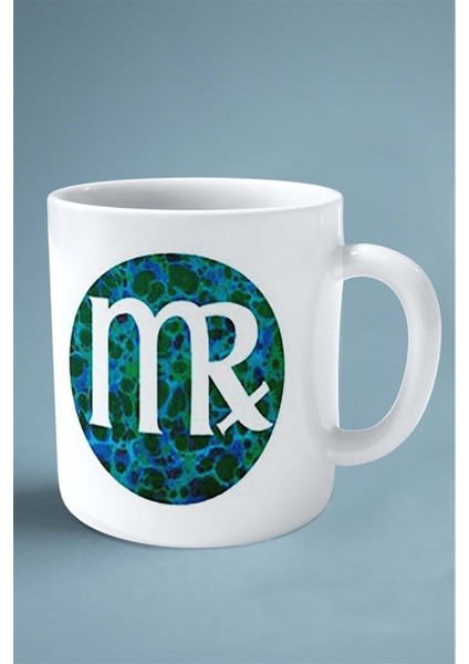 Başak Burcu Baskılı Kupa Bardak Çift Taraflı Baskı Kişiye Özel Model 6