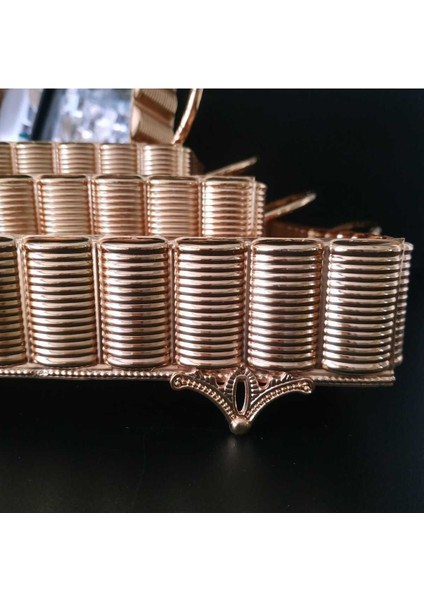 Altın Kaplama Nişan ve Çikolata Tepsisi, Ayna Detaylı Özel Tasarım modelleri