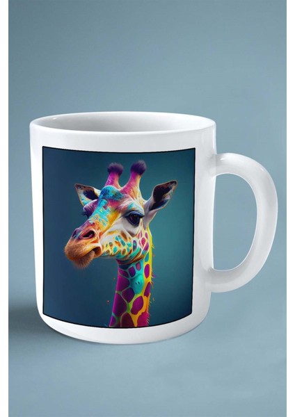 Zürefa Baskılı Kupa Bardak Çift Taraflı Kişiye Özel Çerçeveli Renkli Model 4