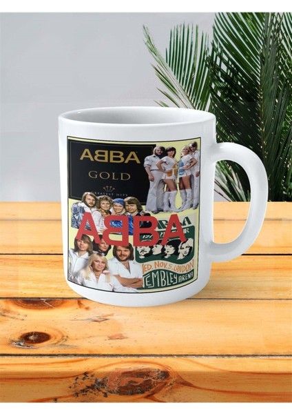 Abba Baskılı Kupa Bardak Kişiye Özel Desen 1