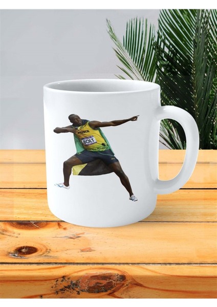 Usain Bolt Baskılı Kupa Bardak Kişiye Özel Model 3