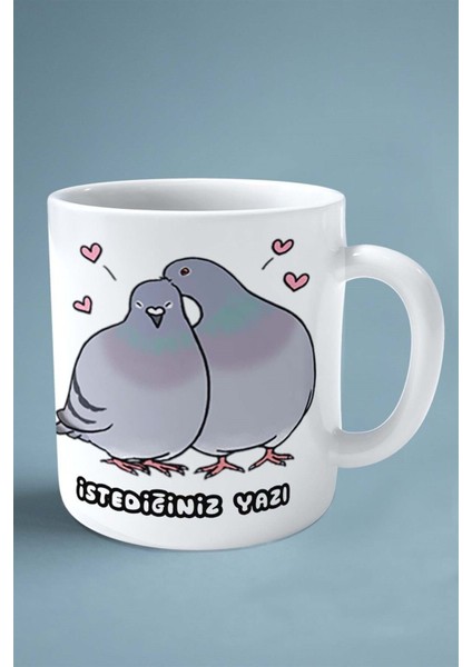 Güvercin Baskılı Kupa Bardak Çift Taraflı Kişiye Özel Model 2 fiyatları