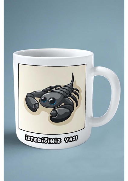 Akrep Baskılı Kupa Bardak Çift Taraflı Kişiye Özel Çerçeveli Renkli Model 3 fiyatları